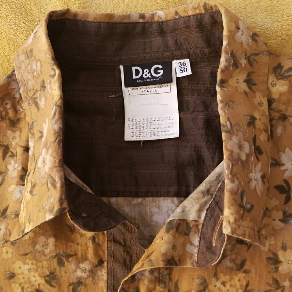 D&G button up shirt